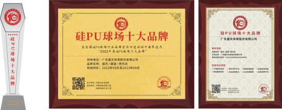 Kaiyun 开云体育荣耀时刻！“盛天体育”登顶2022年度硅PU球场十大品牌前三
