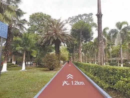 开云体育 开云官网梦园广场健身步道升级改造
